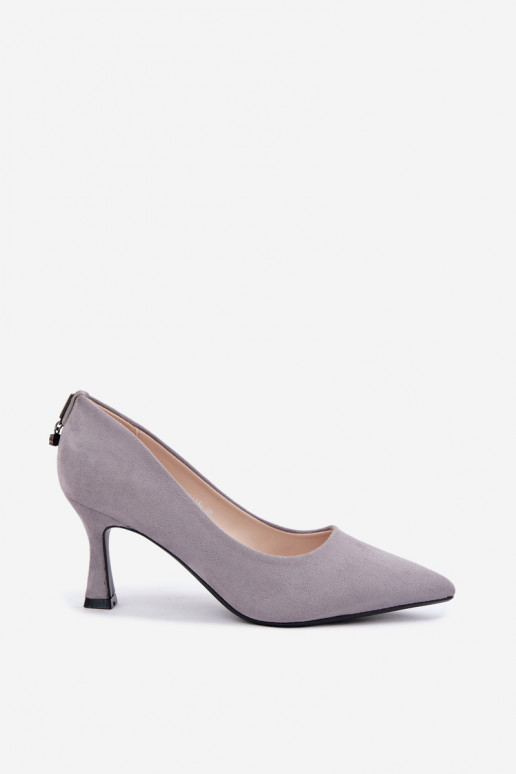 sapatos com salto Klepsydra Vinceza 62330 na cor cinza
