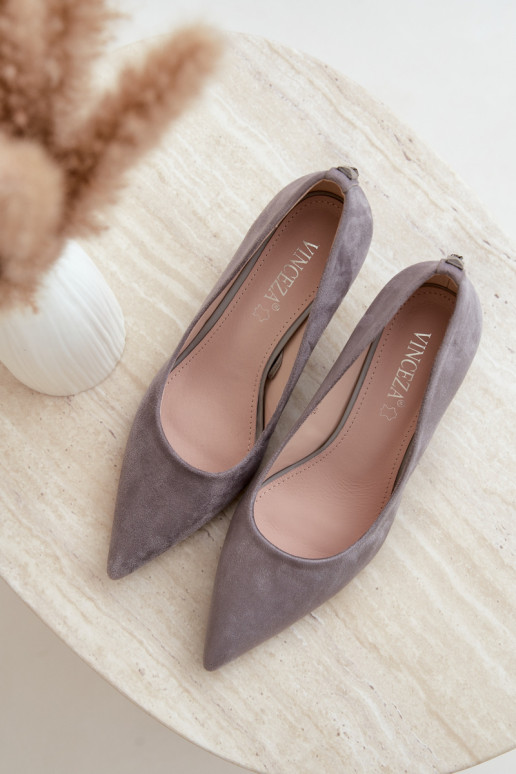 sapatos com salto Klepsydra Vinceza 62330 na cor cinza