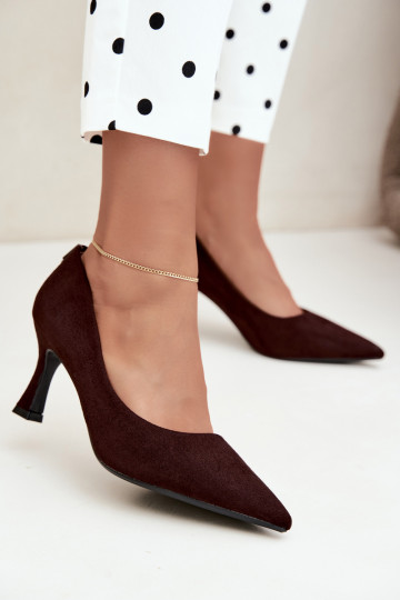 sapatos com salto Klepsydra Vinceza 62330 na cor castanha 2
