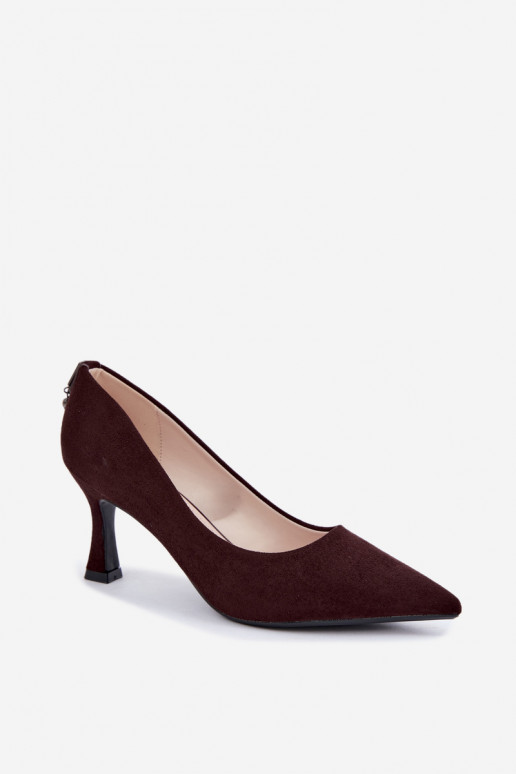 sapatos com salto Klepsydra Vinceza 62330 na cor castanha