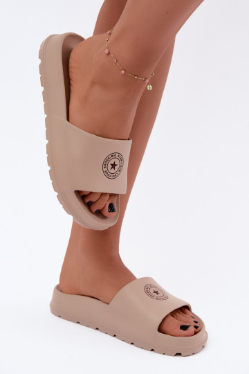 Chinelos leves femininos Big Star UU274074 na cor areia 2