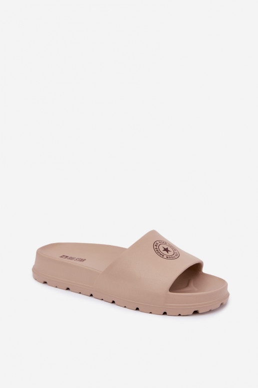 Chinelos leves femininos Big Star UU274074 na cor areia