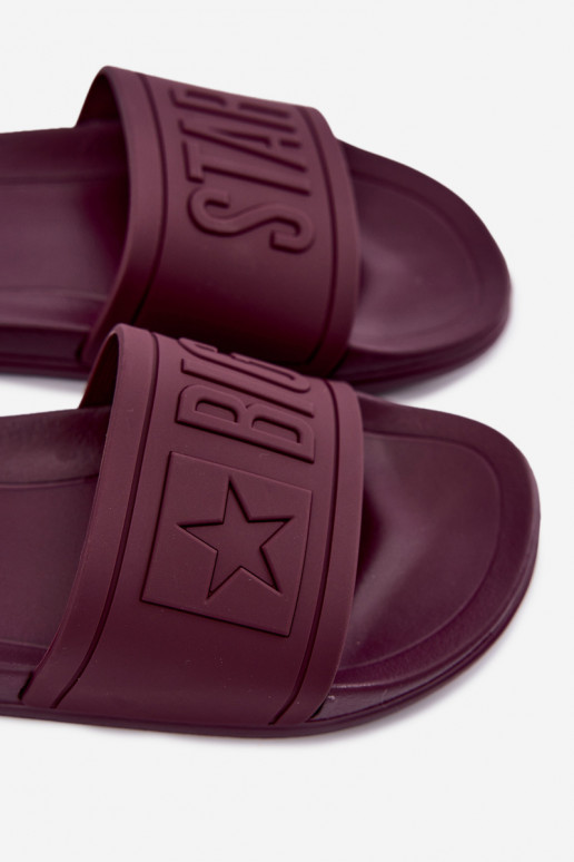 Chinelos femininos Big Star UU274070 na cor bordô