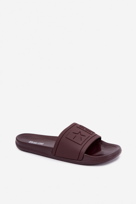 Chinelos femininos Big Star UU274072 na cor chocolate