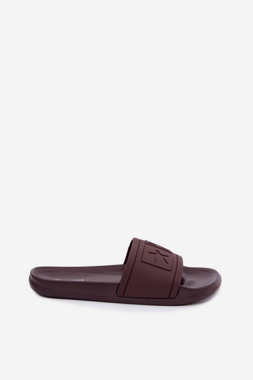 Chinelos femininos Big Star UU274072 na cor chocolate