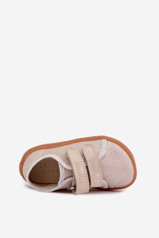 Chinelos Barefoot para crianças Froddo Canvas G1700440-1 Dourados