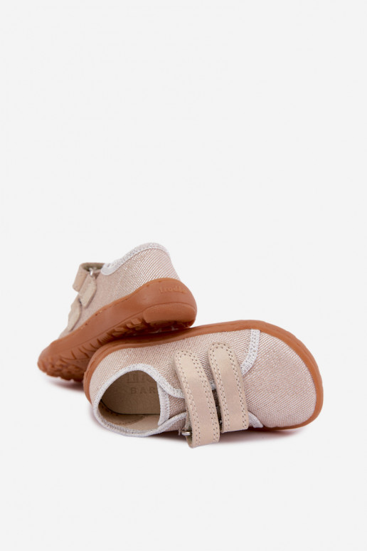 Chinelos Barefoot para crianças Froddo Canvas G1700440-1 Dourados