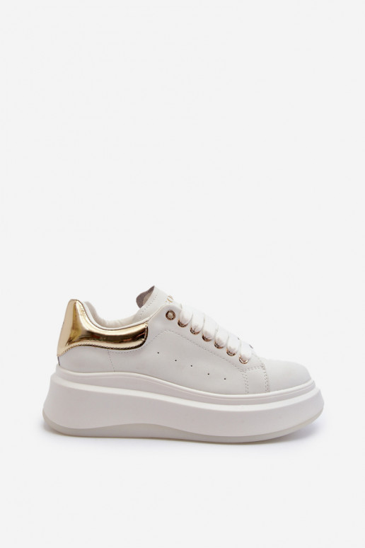 Sapatilhas de couro femininas GOE NN2N4031 brancas