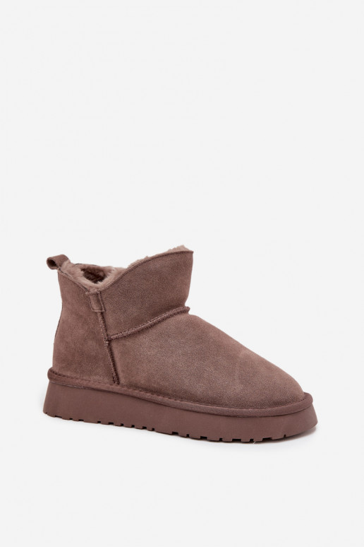 Botas de neve isoladas em camurça com pelo por dentro Vinceza 97961 marrons
