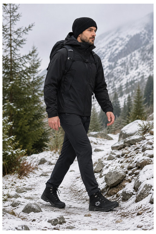 botas de inverno Trekas para homens isoladas LOTTO 2401210U KETCHAM pretas
