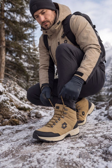 botas de inverno Trekas para homens isoladas LOTTO 2401210U KETCHAM castanhas 2