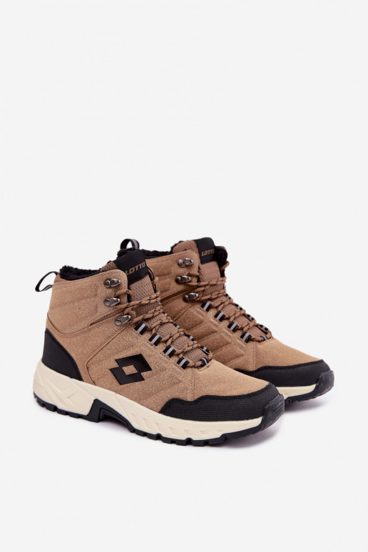 botas de inverno Trekas para homens isoladas LOTTO 2401210U KETCHAM castanhas