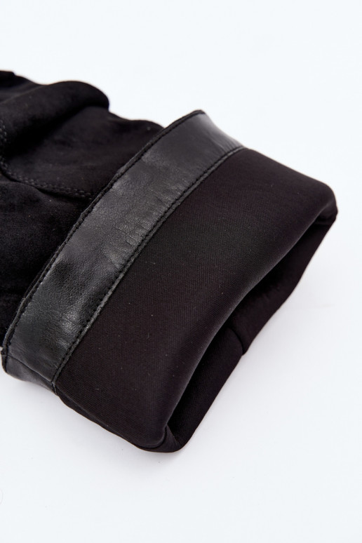 botas altas femininas com saltos e parte superior curva em preto Ismera