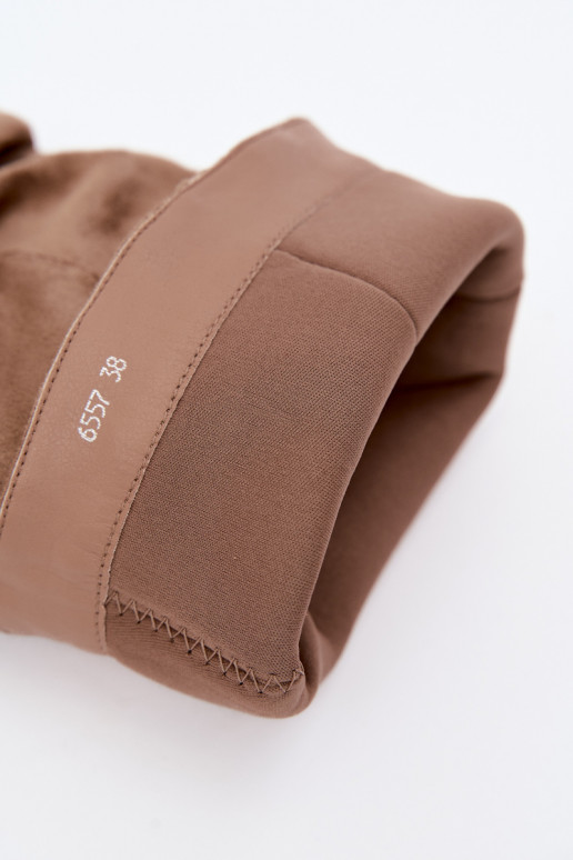 botas altas femininas com saltos e parte superior curva em areia Ismera
