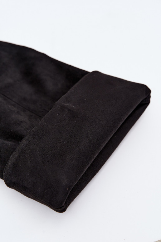 botas altas femininas slip-on com saltos em preto Favra