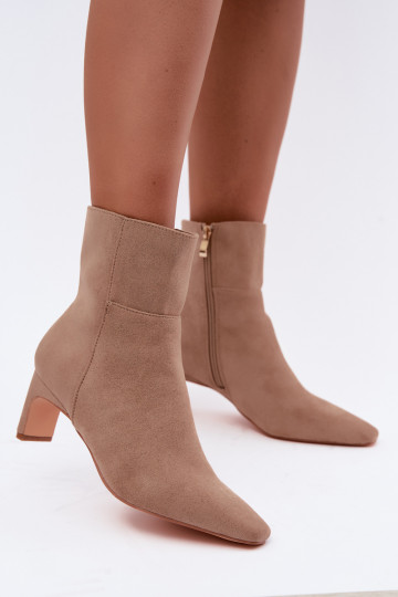 botins femininos com salto em areia Rileya 2