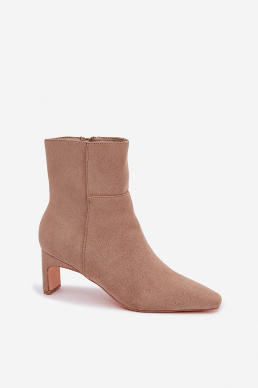 botins femininos com salto em areia Rileya