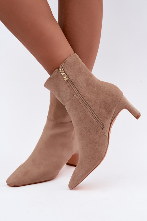 botins femininos com salto em areia Rileya