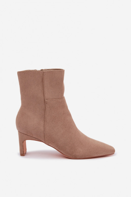 botins femininos com salto em areia Rileya