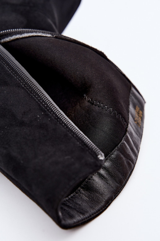botins femininos com salto em preto Rileya