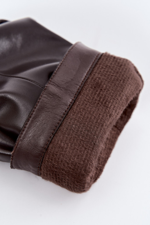 botas altas femininas com saltos em chocolate Elivira