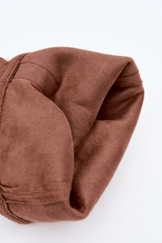 botas altas femininas enrugadas em estilo cowboy com tiras e saltos em marrom Adria
