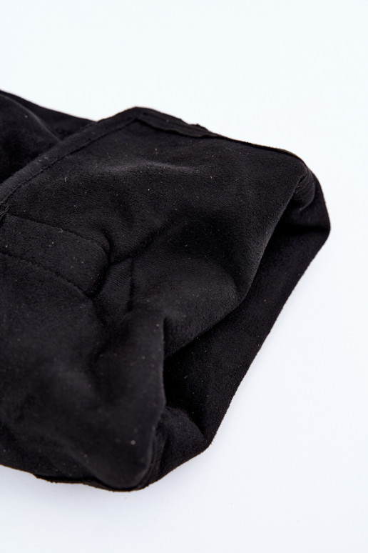 botas altas femininas enrugadas em estilo cowboy com tiras e saltos em preto Adria