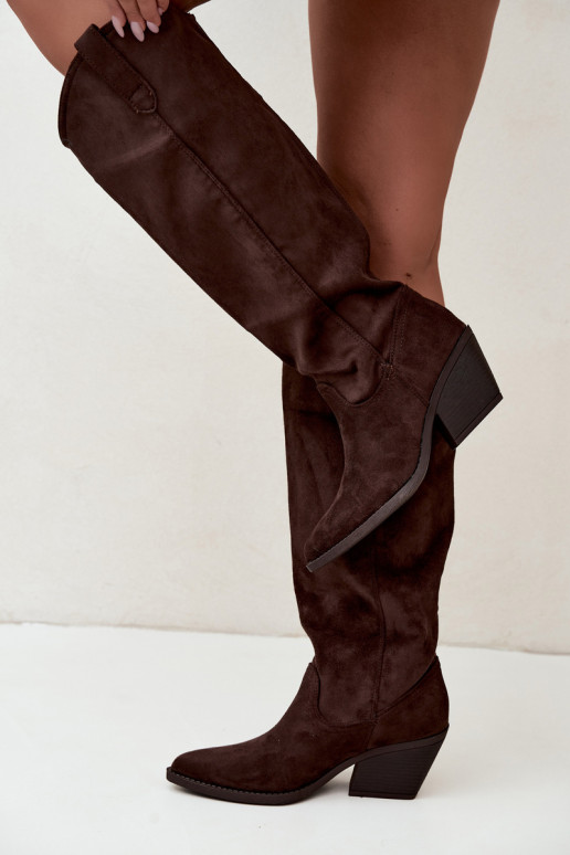 botas altas slouchy slip-on em CzekoladoĮe Sylvie