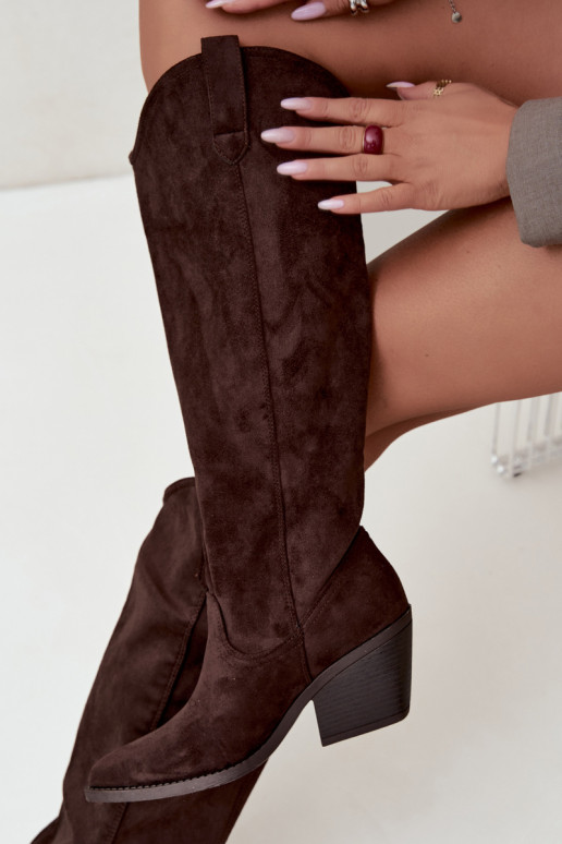 botas altas slouchy slip-on em CzekoladoĮe Sylvie