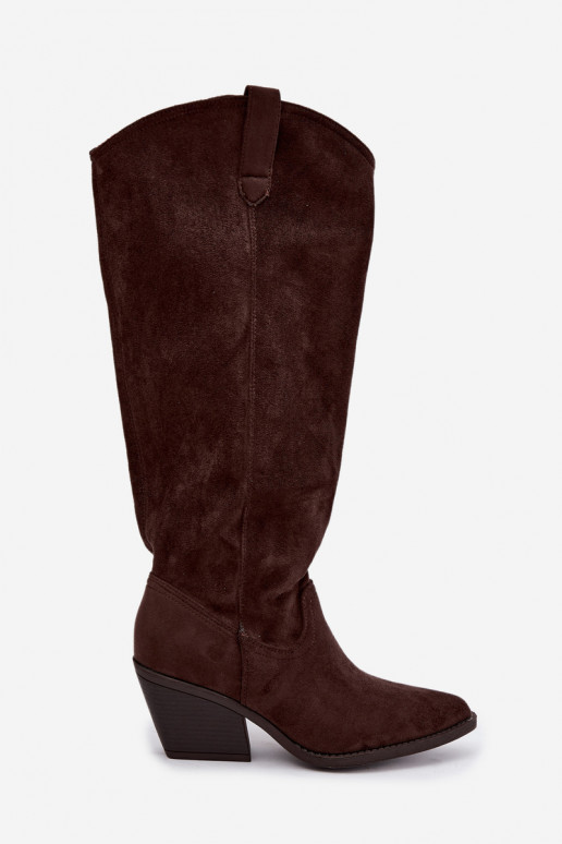 botas altas slouchy slip-on em CzekoladoĮe Sylvie