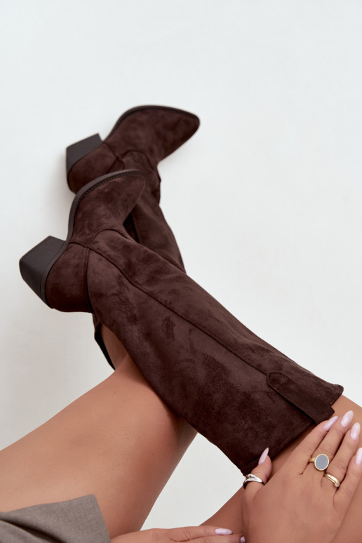 botas altas slouchy slip-on em CzekoladoĮe Sylvie