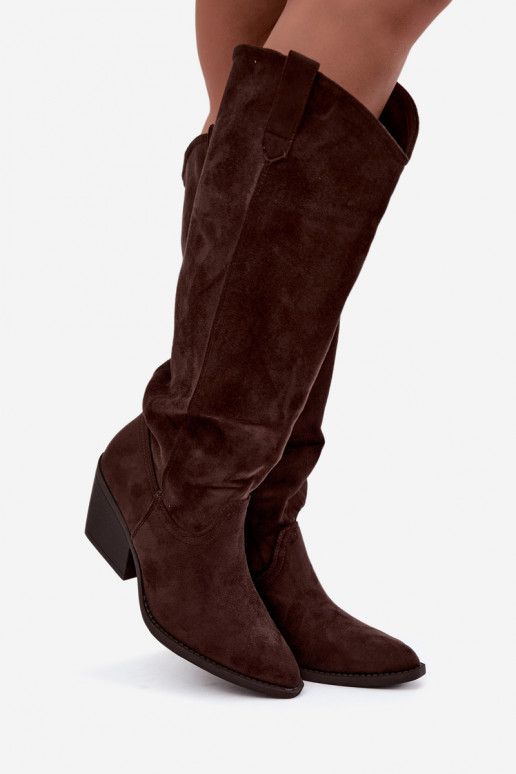 botas altas slouchy slip-on em CzekoladoĮe Sylvie