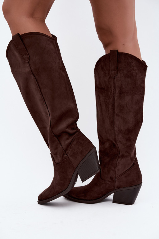 botas altas slouchy slip-on em CzekoladoĮe Sylvie