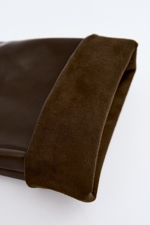 botas altas femininas slip-on com saltos em CzekoladoĮe Emeline