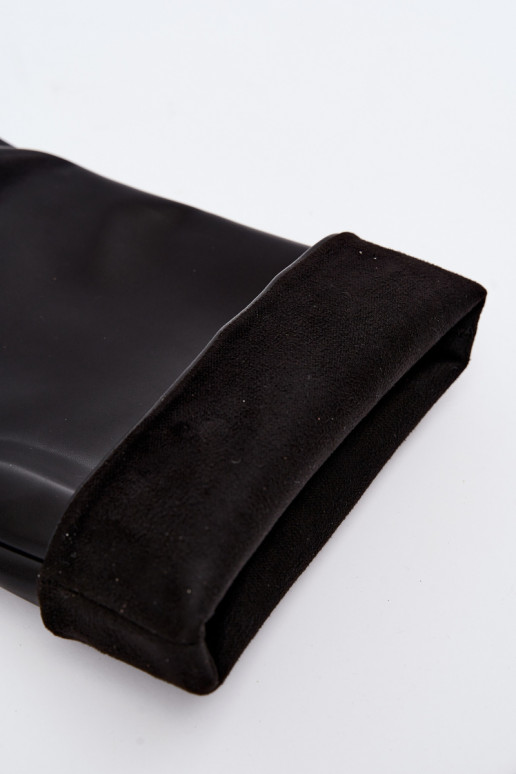 botas altas femininas slip-on com saltos em preto Emeline