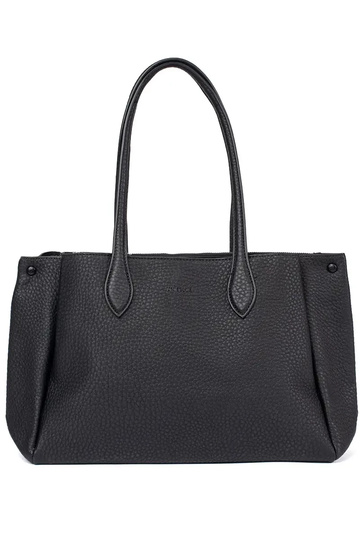 Bolsa preta de couro sintético 2