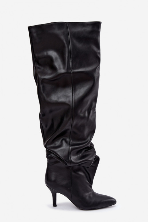 botas altas slip-on com saltos em preto Calmy