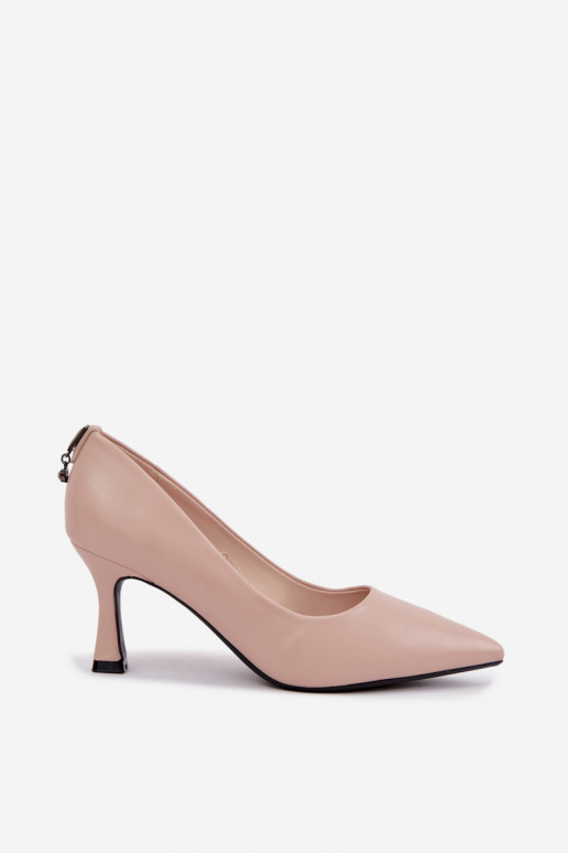 Sapatos de salto na cor areia Vinceza 62330