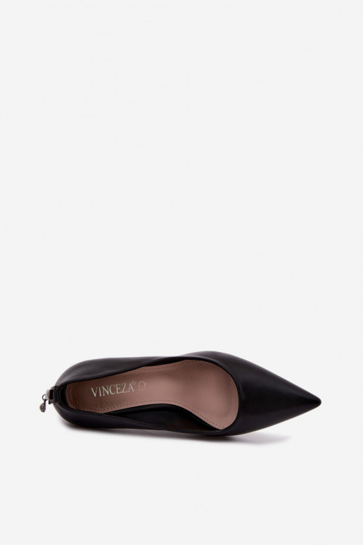 Sapatos de salto na cor preta Vinceza 62330