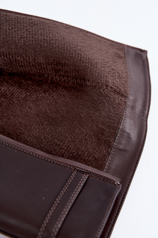 botas altas femininas com salto baixo e fivelas na cor chocolate Orlisa
