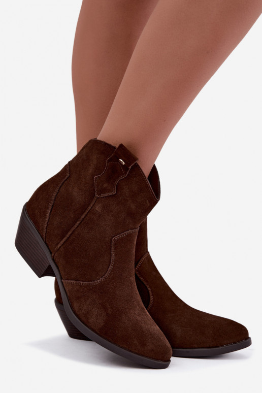 Botins de estilo cowboy castanhos chocolate com salto Big Star