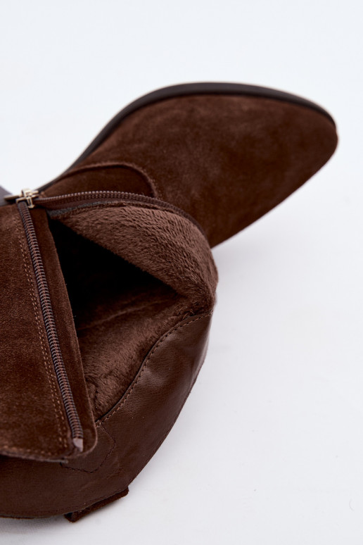 Botins de estilo cowboy castanhos chocolate com salto Big Star