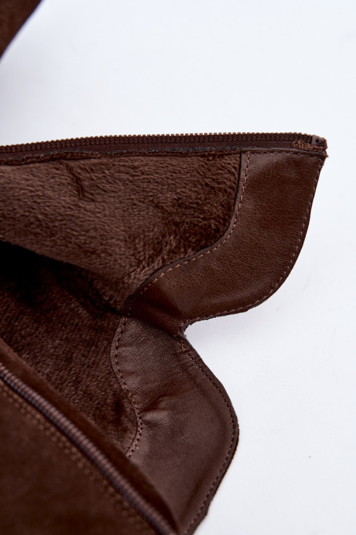 Botins de estilo cowboy castanhos chocolate com salto Big Star
