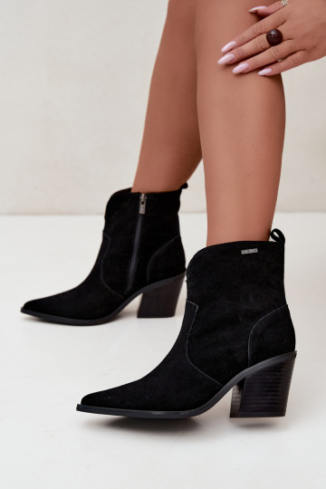 Botins de estilo cowboy pretos com salto Big Star
