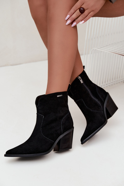 Botins de estilo cowboy pretos com salto Big Star