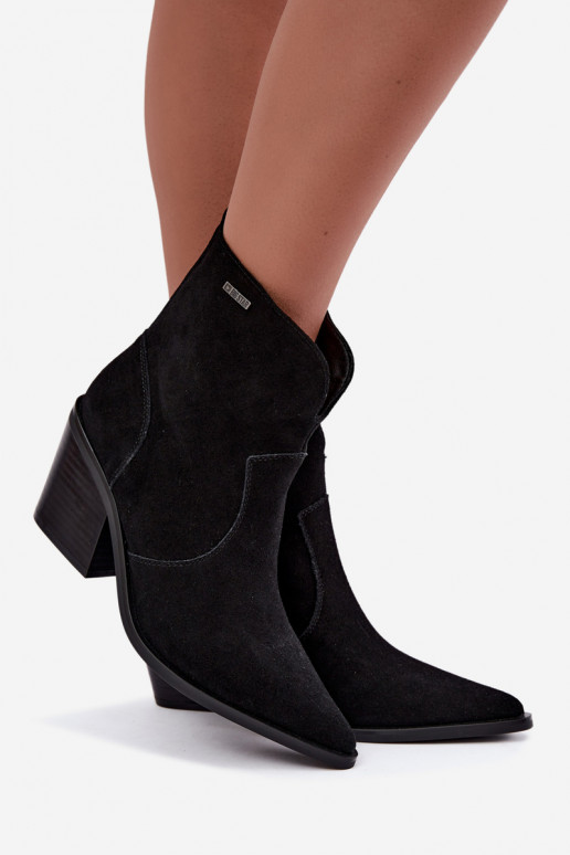 Botins de estilo cowboy pretos com salto Big Star