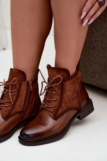 Botins castanhos com saltos largos Ismerae