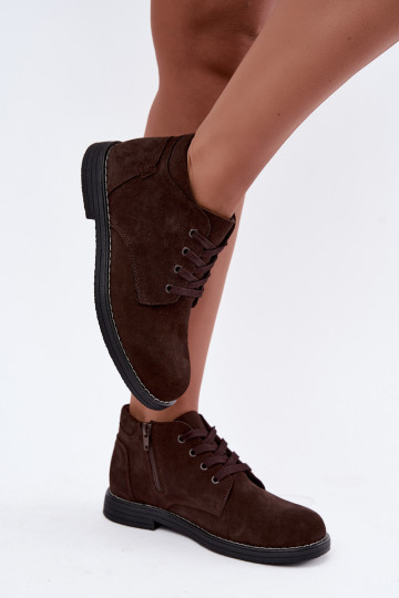 Sapatos de camurça cor chocolate Nirelia