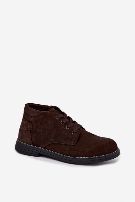 Sapatos de camurça cor chocolate Nirelia