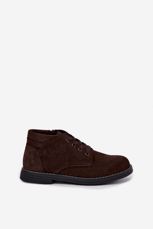 Sapatos de camurça cor chocolate Nirelia